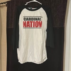 cardinal 3/4 sleeve shirt